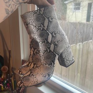 Madden girl snake print boots
